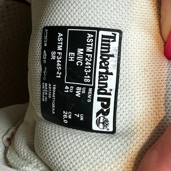 NWB Timberland Pro 6 Sawhorse Safety Toe Boots Pink Nude Unisex Size W10 M8 - Picture 7 of 9